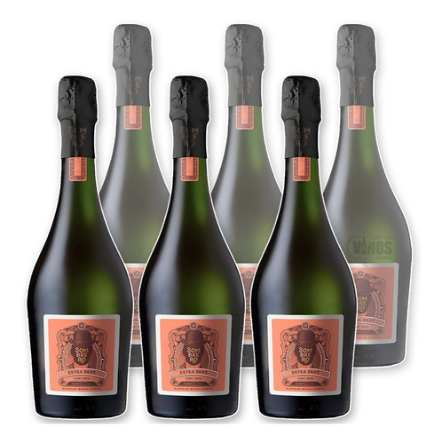 Espumante Sombrero Extra Brut Pinot Noir Rose Huentala X6 