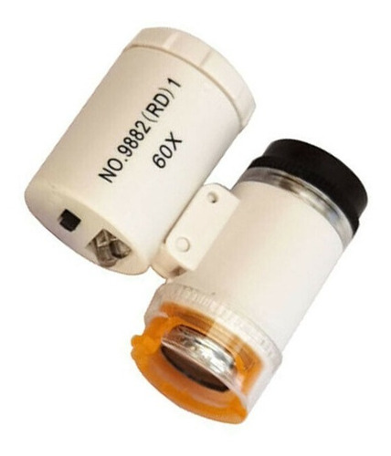 Mini Lupa Microscopio 60x Con Luz Led Luz Uv