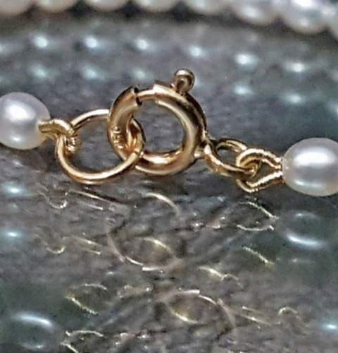 Imagem 4 de 6 de Pedras - Conjuntinho Infantil, Pérolas E Ouro, Cód18ct434