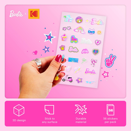 Set De Pegatinas Kodak X Barbie Coloridas Y Decorativas Para