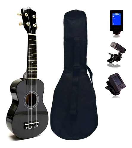 Ukelele Soprano Acústico Profesional Gran Terminación + Funda + Afinador + Envío Gratis