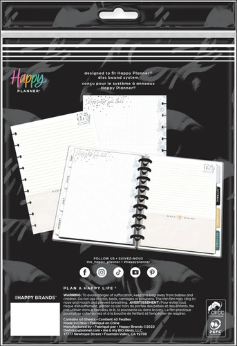 Repuesto Hojas Cuaderno Discos Happy Planner Diseño Granjero