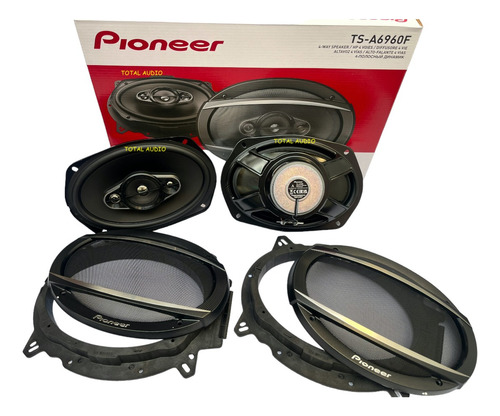 Par De Bocinas Pioneer 6x9 PLG 4 Vías 450w Max/90w Ts-a6960f Color Negro