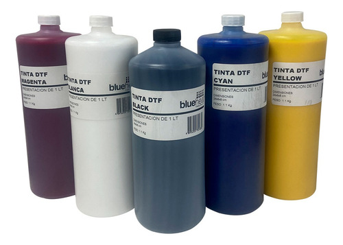 Tinta Dtf 1 Litro Blue Heat 4 Colores Tinta Cian