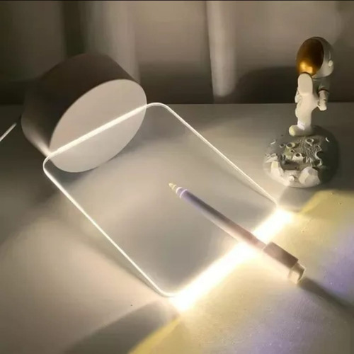 Luminária Abajur Luz Led 3d Escrever Tipolousa + Caneta Reta