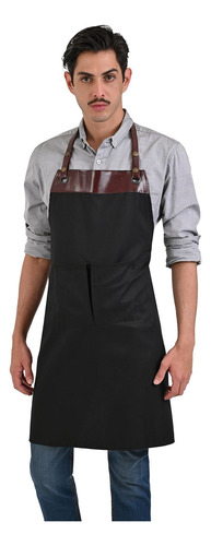 Mandil Unisex Con Vinil Para Chef: Resistente Negro