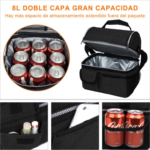 Lonchera Térmica Con Doble Compartimento For Hombres,