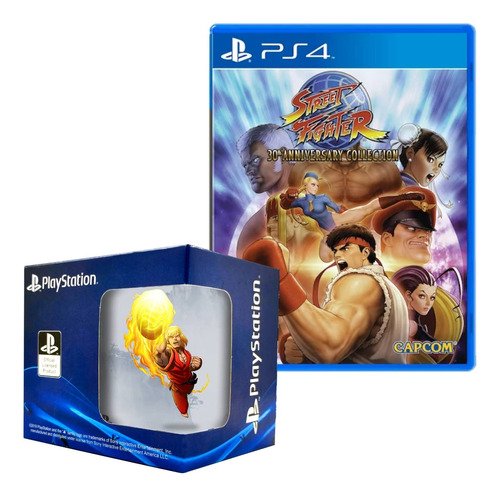 Street Fighter 30th Anniversary Playstation 4 Y Taza 1