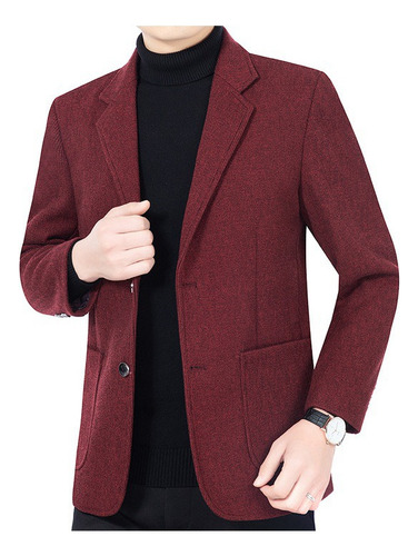 Saco Blazer Hombre Moda Formal Confort Slim Fit Dos Botón C