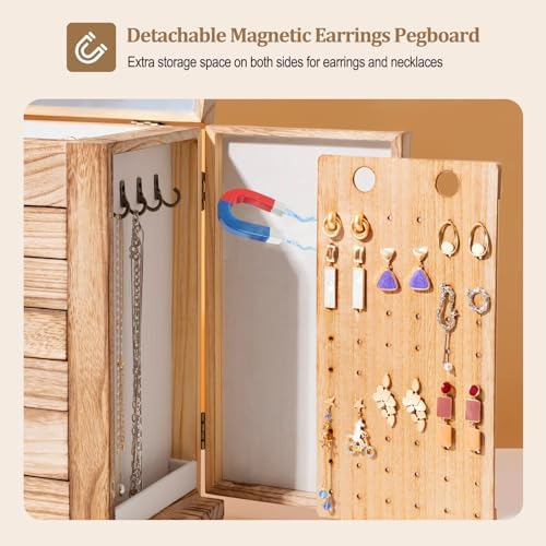 Procase Joyero Grande, Joyeros De Madera De 7 Capas Para Con