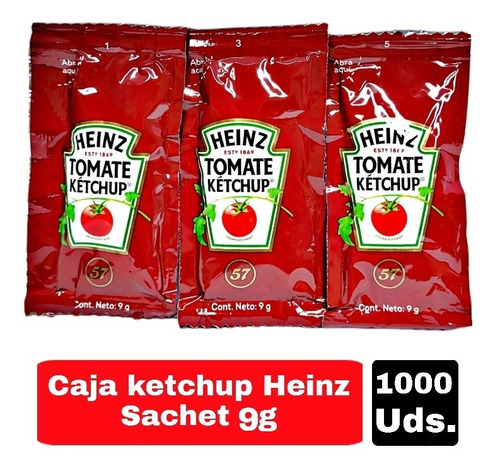 Sachet Heinz Ketchup 9 Grs - Pack 1000uds (caja)