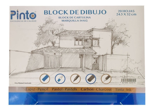 Block Dibujo De Cartulina 100% Marquilla De 54kgs. 24.5x32