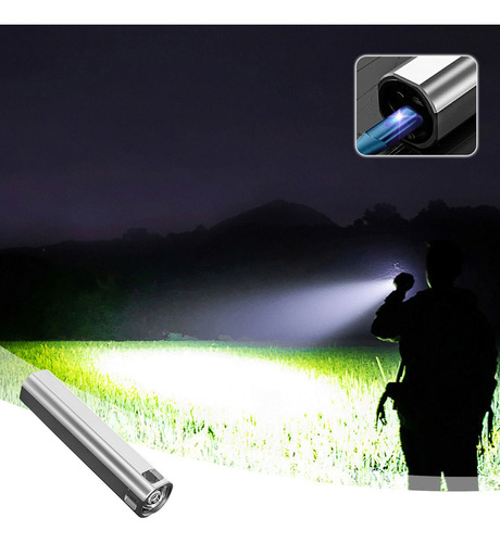 Nuevo Power Bank Linterna Luz Fuerte Recargable Autodefensa
