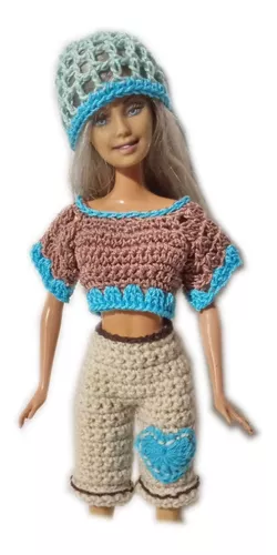 Conjuntos Ropa Barbie Crochet Accesorios Capri Accesorios