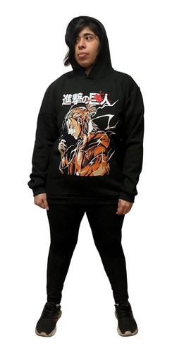 Imagen 2 de 9 de Buzo Serigrafia Attack On Titan Eren Yeager Gastovic Anime