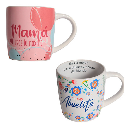 Tazas Mugs De Porcelana Nico 2unds-mejor Mamá Y Mejor Abuela