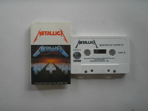 Metallica Master Of Puppets Casete Edicion  Colombia 1995