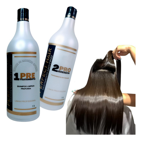 Kit Progressiva Tradicional Antivolume Profissional Cabelos!