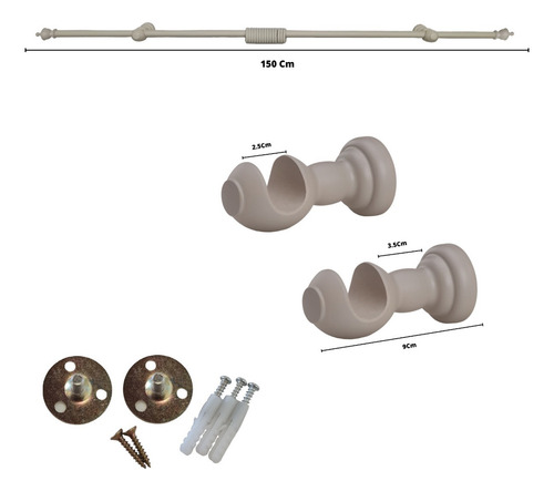 Set Simple De Madera Macchiato 1.50 Mt Terminal King