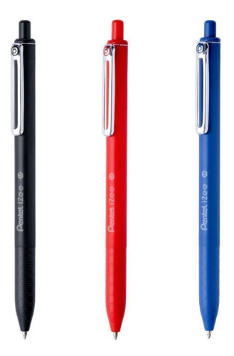 Caneta Esferografica Izee 1.0mm Pt/vm/az Pentel Bl.c/03