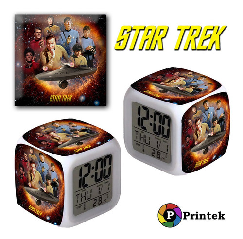 Reloj Despertador Iluminado Star Trek - Varios Modelos