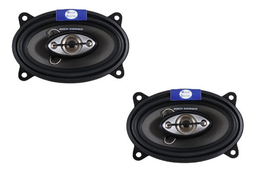 2 Bocinas De 4x6 Pulgadas 4 Vias 45w Rms Rockseries Rks-p464 Color Negro Con Cromo