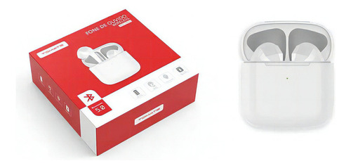 Fone Bluetooth Tomate Tws MTF-8006 Branco Cor Da Luz Verde
