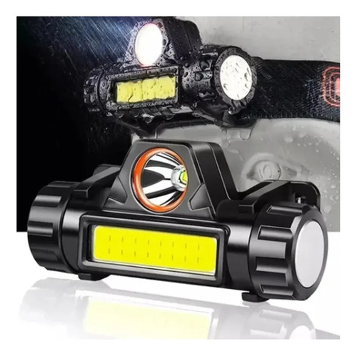 Linterna Led Recargable Para Casco Sin Intereses
