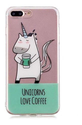 Carcasa Silicona Unicornio Para iPhone 8 Y 7 Plus