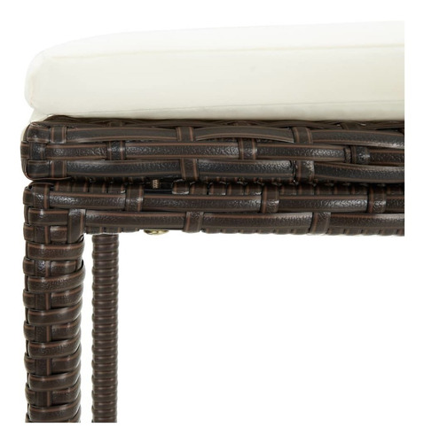 Juego De Bar De 3 Piezas Poly Rattan Brown