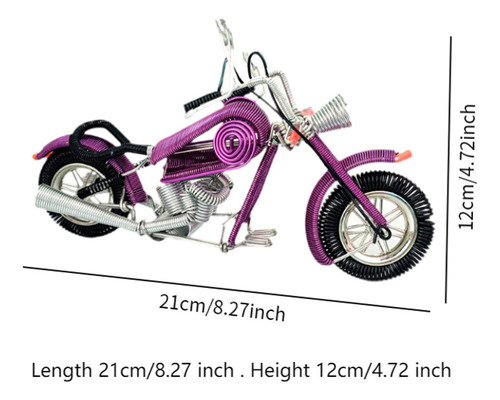 Modelo De Motocicleta Escultura De Motocicleta Púrpura