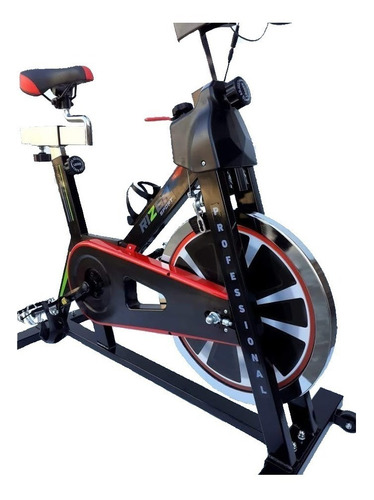 Imagen 3 de 3 de Bicicleta fija Rizer Sport BS4402 para spinning negra y roja