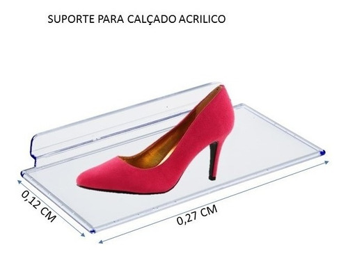 Imagem 1 de 1 de Expositor Sapato Calçado P/ Painel Canaletado Kit C/ 25 