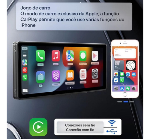 Central Multimídia 10 Pol Universal Carplay Android Auto