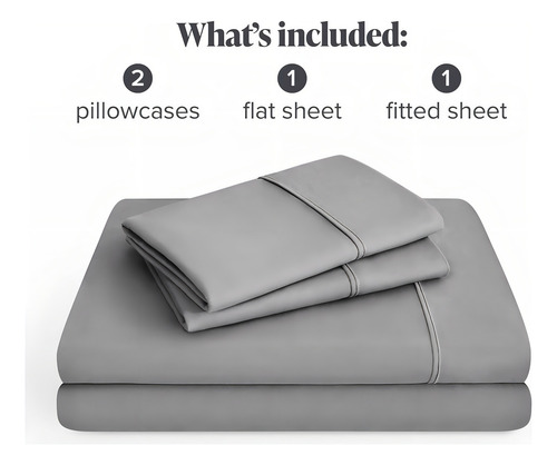 Bare Home - Juego De Sábanas De Microfibra Ultrasuave Color Gris Diseño De La Tela Único
