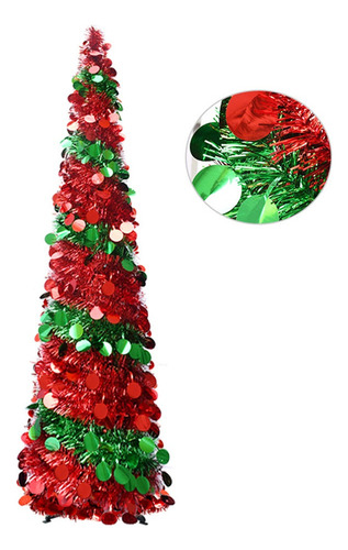 5ft Tinsel Árbol De Navidad Árbol De Navidad Plegable [u [u]