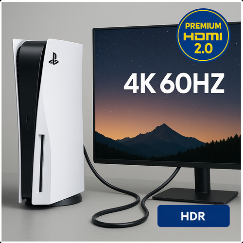 Cabo Hdmi 2.0 4k 60hz Hdr Arc 1 Metros Premium Kit 3 Unid