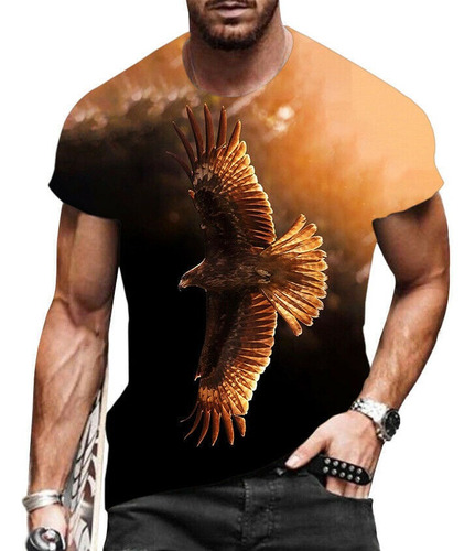 Playera De Manga Corta American Gold Eagle Para Hombre