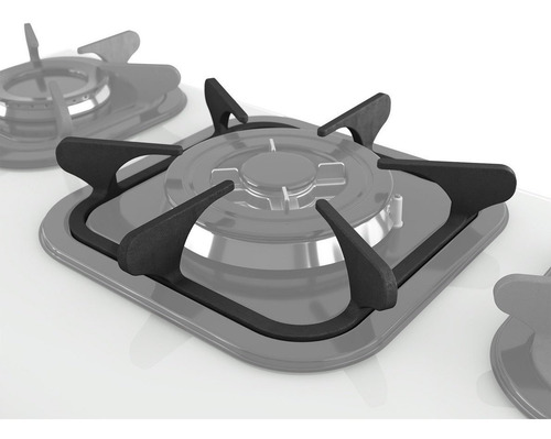 Fogão Cooktop 5 Bocas Mueller Tripla Chama Gás Branco 127/220V