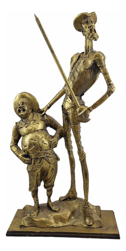 Figura De Don Quijote Armado Y Sancho Panza Resina 45 Cm 