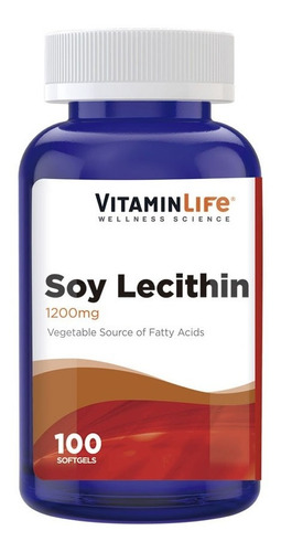 Lecitina De Soya (1200mg / 100 Cápsulas) Vitamin Life 