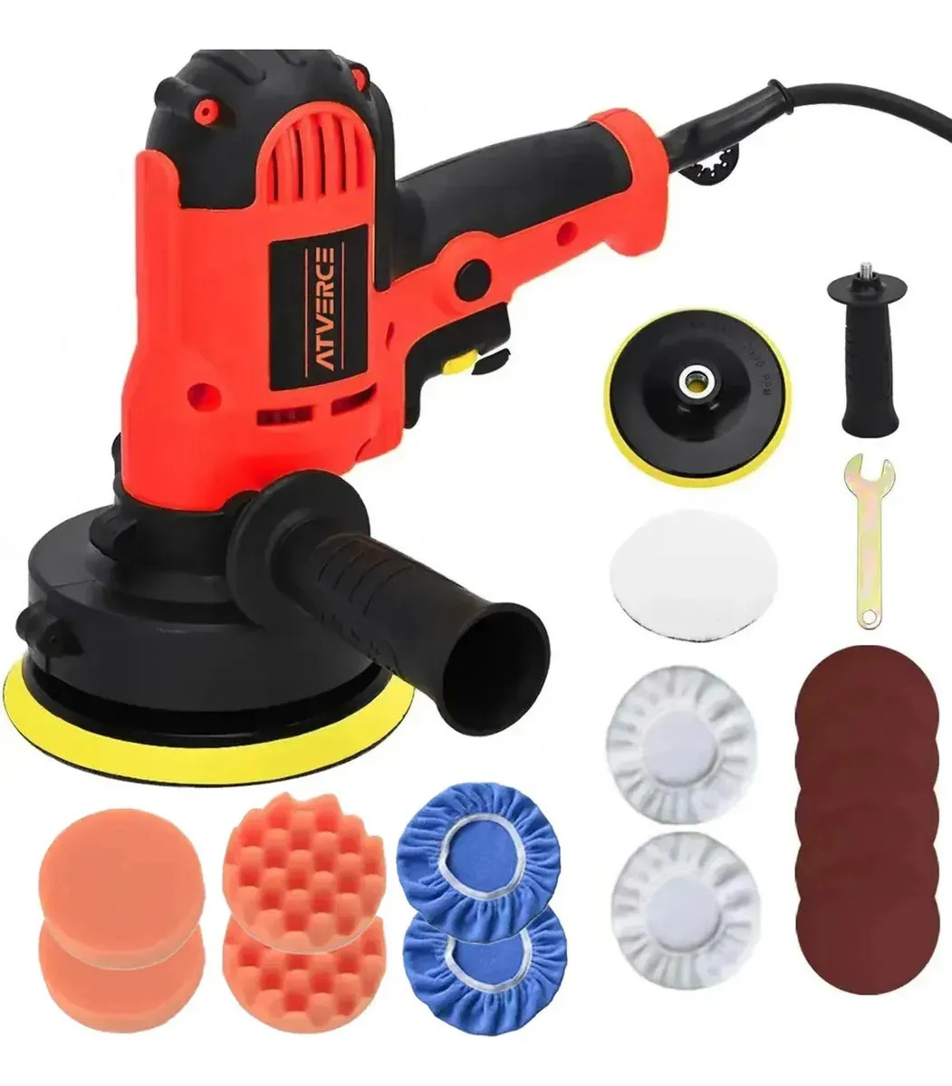 Pulidora Atverce Para Autos Y Madera 700W Con Mango Desmontable Y Velocidad Variable