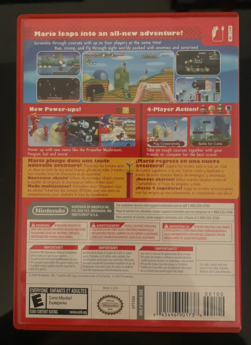 New Super Mario Bros. Wii - Físico E Original (Usado)