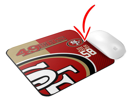 Mousepad Personalizado San Francisco 49ers Con Tu Nombre 