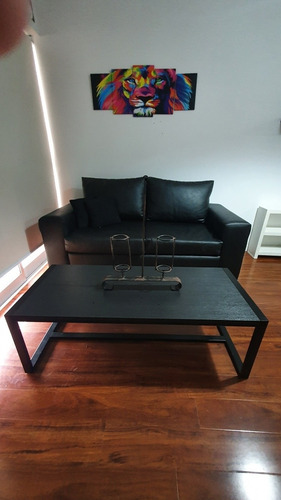 Imagen 8 de 9 de Mesa Ratona Arrime 120x50x40 Hierro Y Madera Industrial