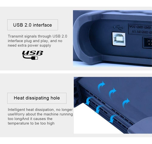 Ancho De Banda Usb 2.0 Generador Programa 100k 1008c Hantek