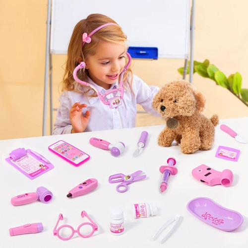Meland Toy Doctor Kit Para Niñas - Seting Play Doctor Set Co