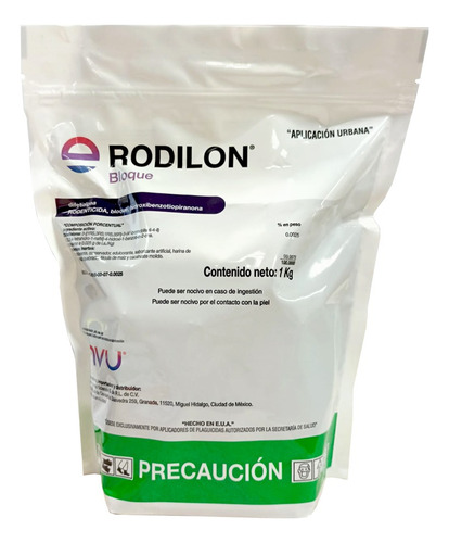 Rodilon Bloque 1 Kg Bayer Cebo Mata Rata Ratones Rodenticida