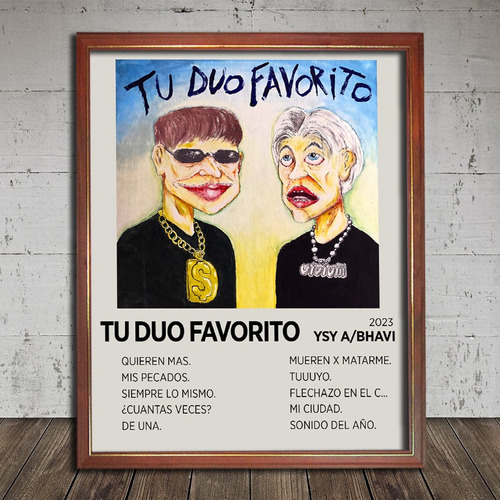 Ysy A Bhavi Poster Album Tu Duo Favorito Cuadro Para Colgar 