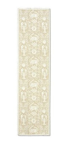 Heritage Lace Sand Crab Damask 14 X54  Table Runner
